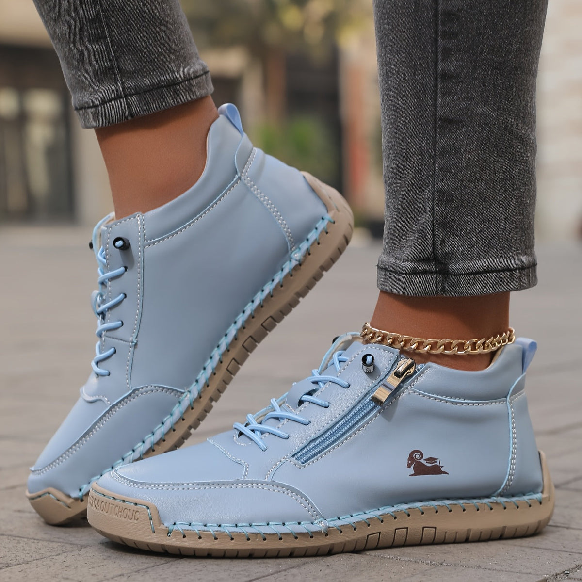 Flora Chaussures Orthopédiques Confortables avec Fermeture Éclair