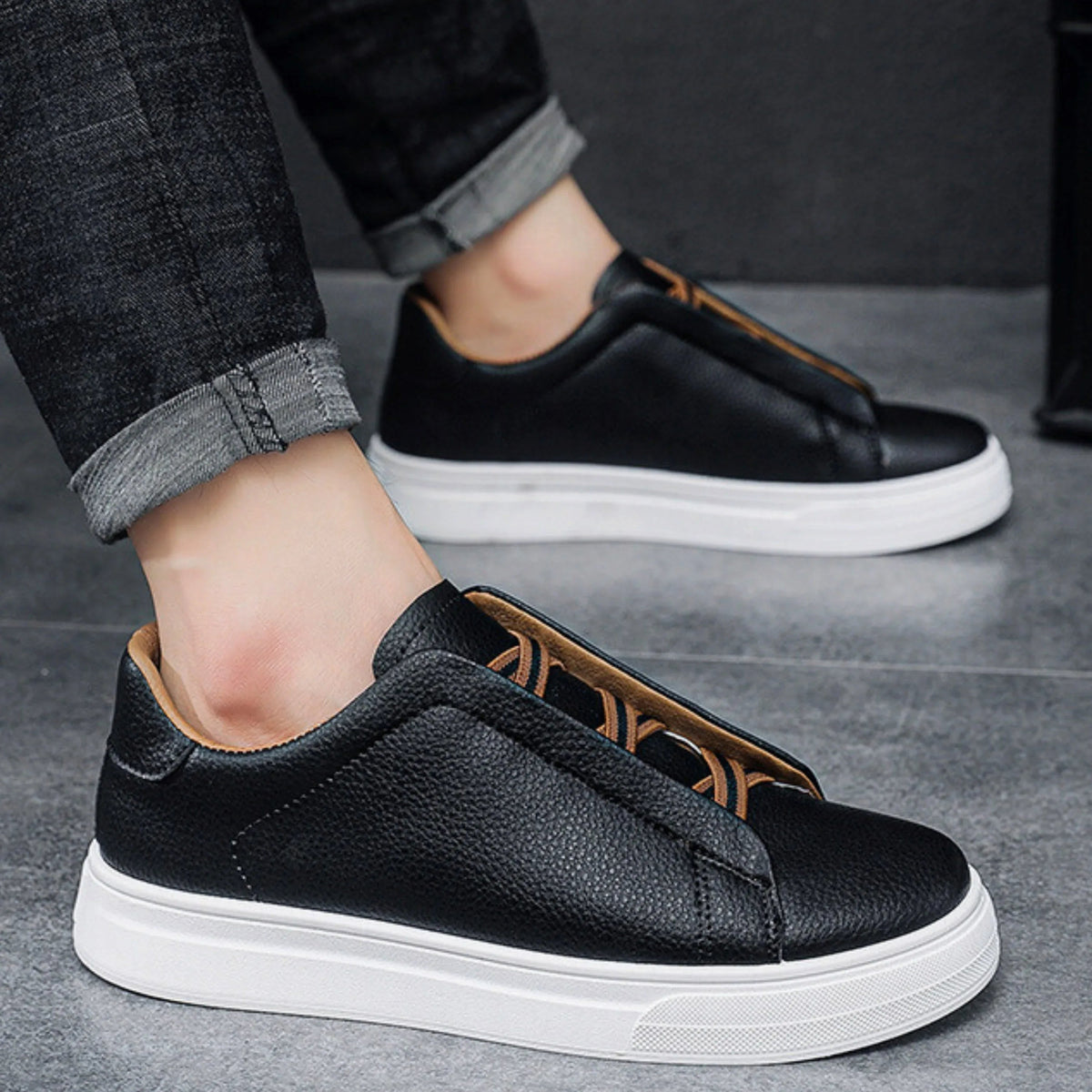 Vellane | Baskets à Enfiler pour Homme Pierre