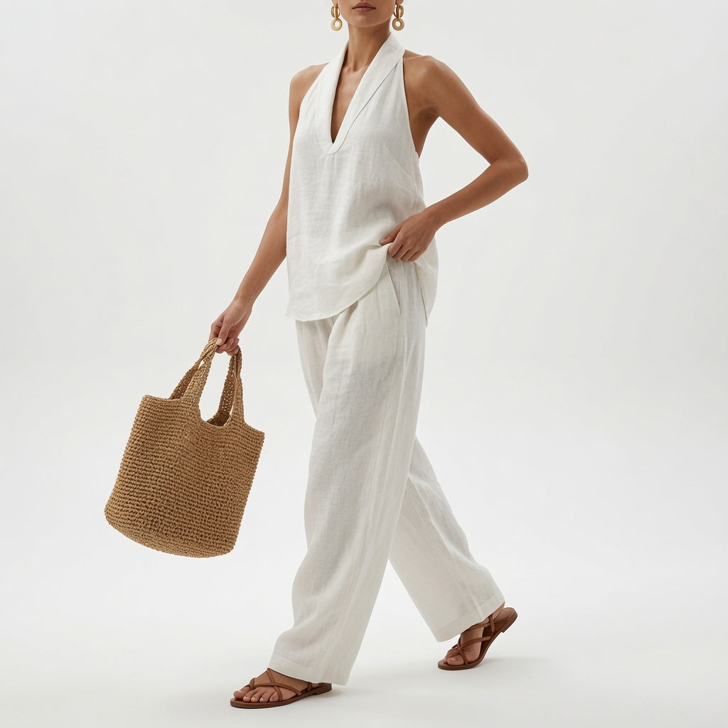Zoë™ | Ensemble sans manches avec pantalons larges