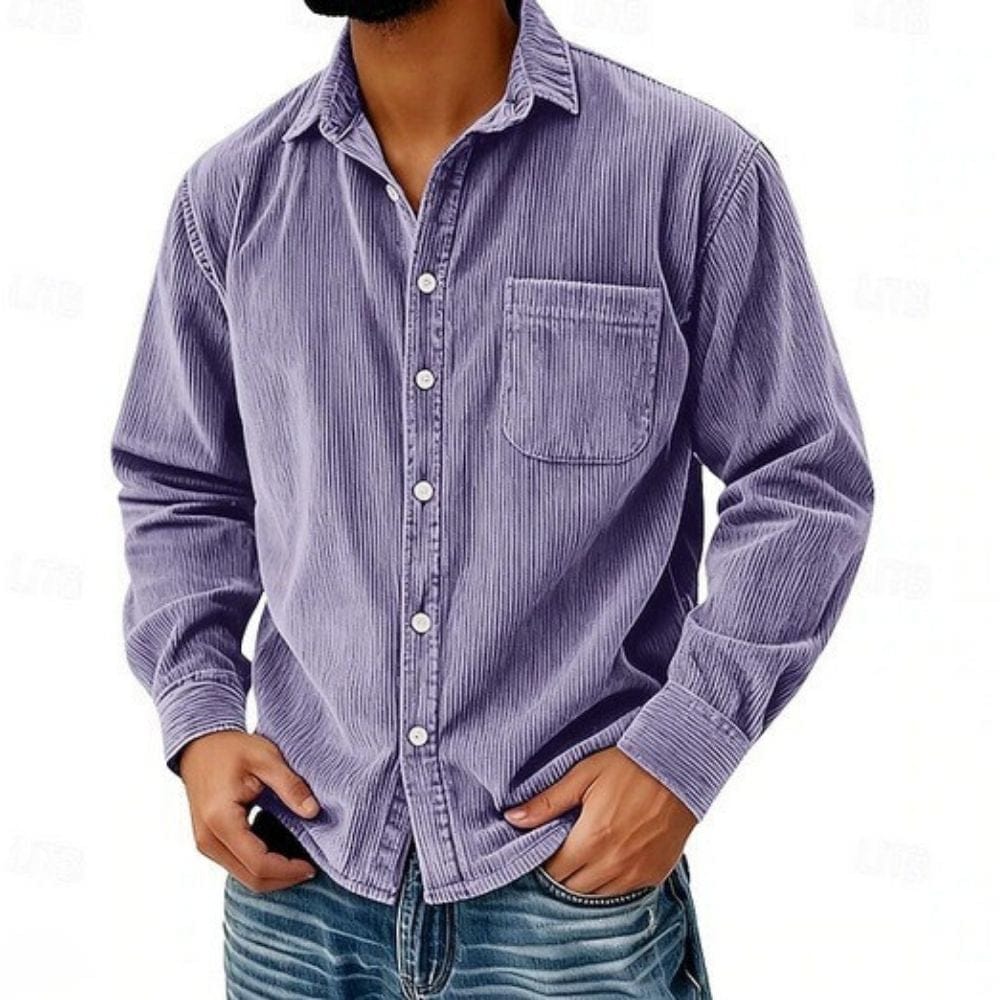 VELLANE | CHEMISE BOUTONNÉE EN VELOURS CÔTELÉ POUR HOMME