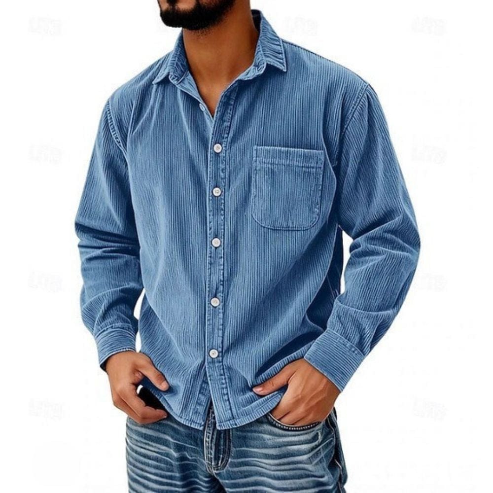 VELLANE | CHEMISE BOUTONNÉE EN VELOURS CÔTELÉ POUR HOMME