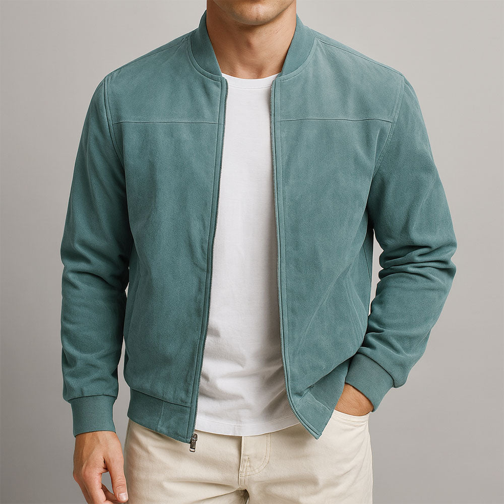 Vellane | Blouson Bomber Aspect Suédé pour Homme Antoine