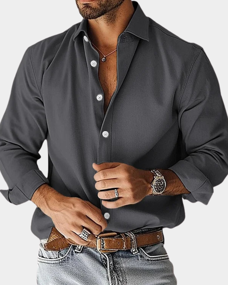 VELLANE | CHEMISE BOUTONNÉE ÉTIREMENT COUPE SLIM POUR HOMME