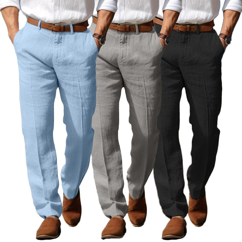 Vellane | Pantalon Droit à Passants pour Homme Olivier