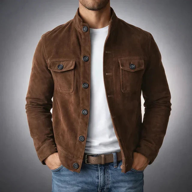 Vellane | Veste Suédée à Poches pour Homme Marc