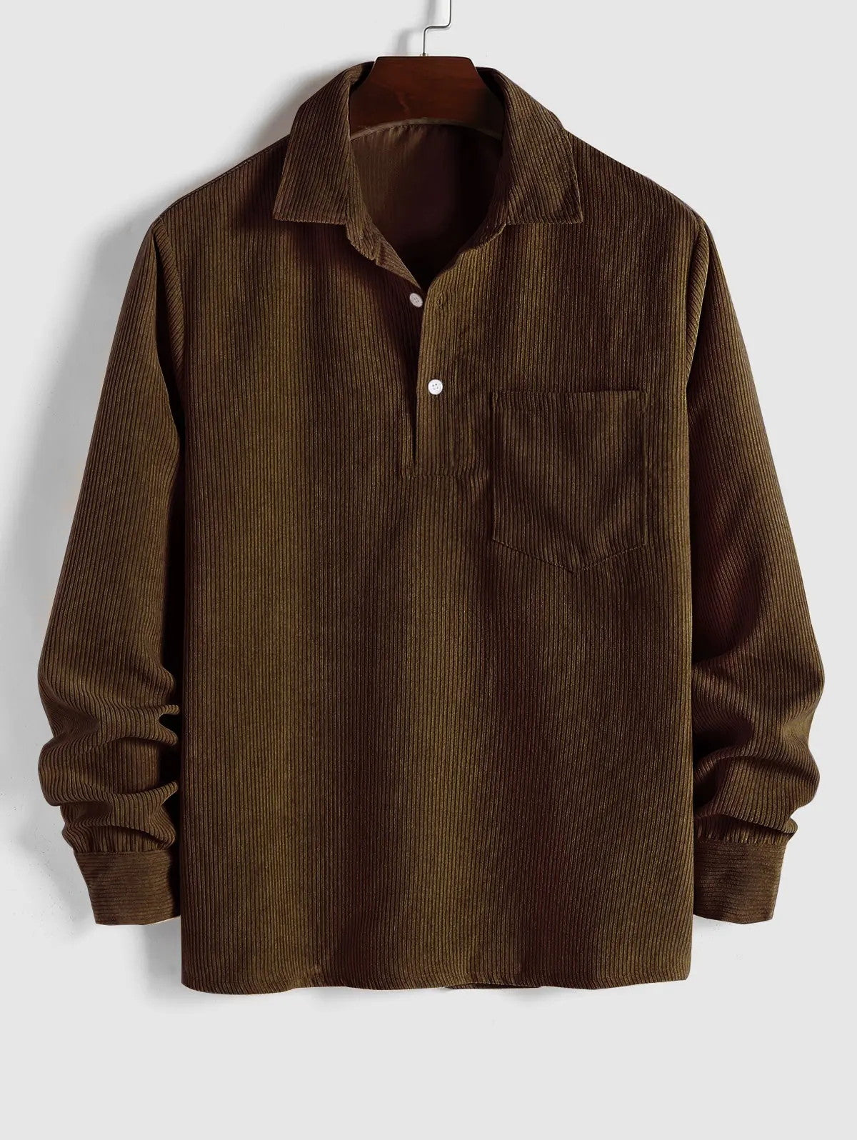 VELLANE | CHEMISE MANCHES LONGUES DEMI-BOUTONS POUR HOMME