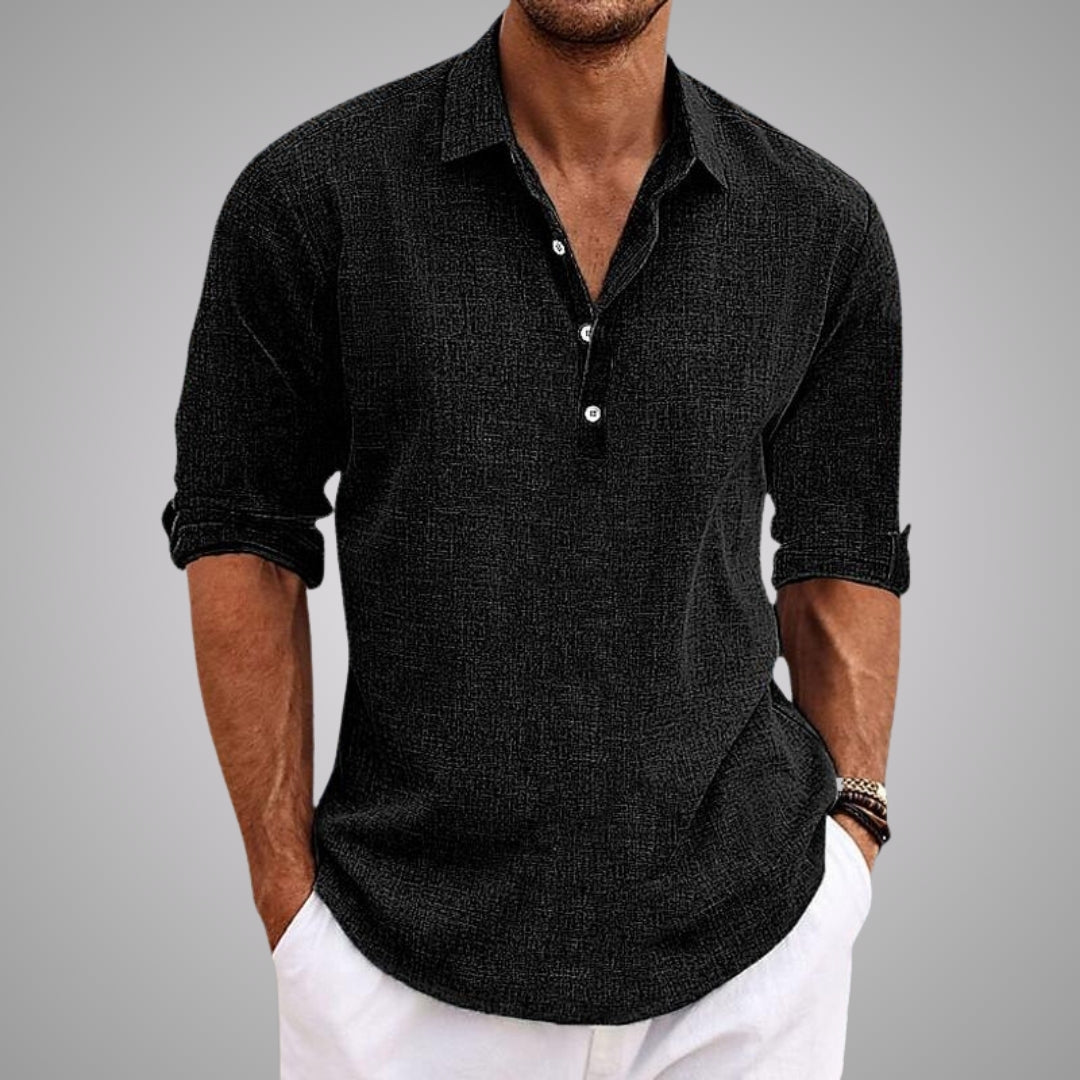 Vellane | Chemise Texturée Demi-Boutonnée pour Homme Thierry