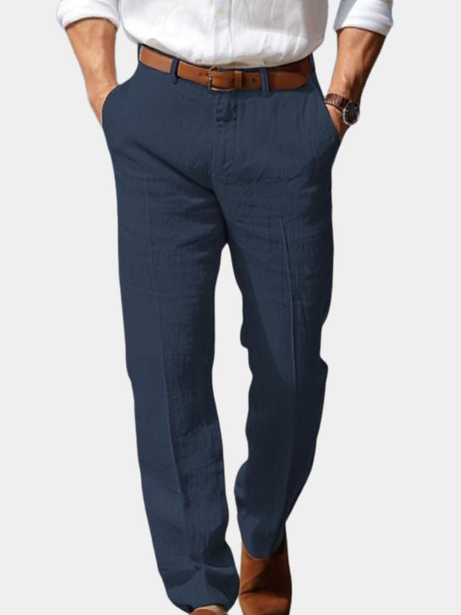Vellane | Pantalon Droit à Passants pour Homme Olivier