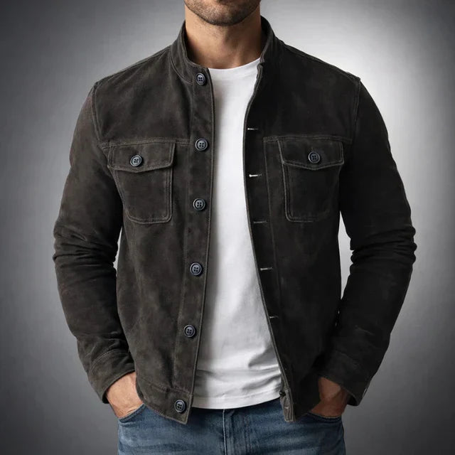 Vellane | Veste Suédée à Poches pour Homme Marc