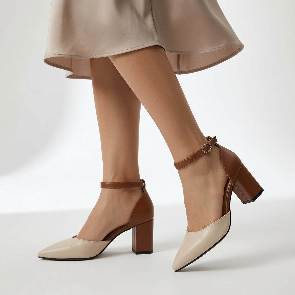Marielle™ | Talons à Bride Bicolore