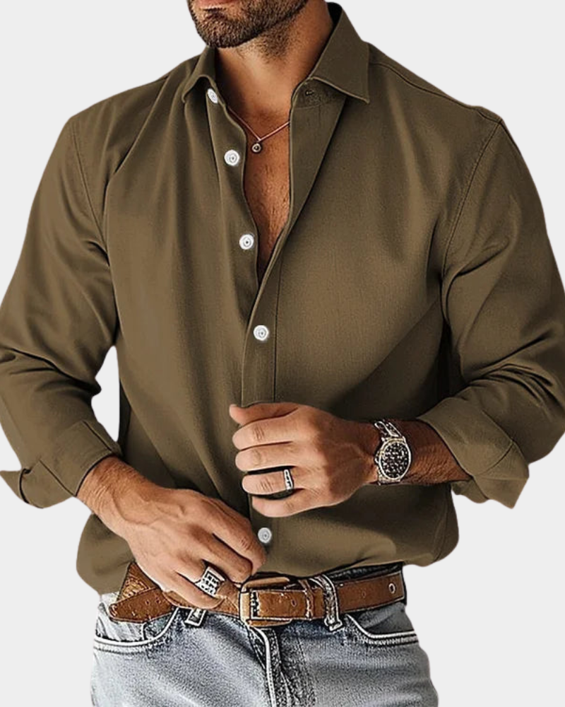 VELLANE | CHEMISE BOUTONNÉE ÉTIREMENT COUPE SLIM POUR HOMME