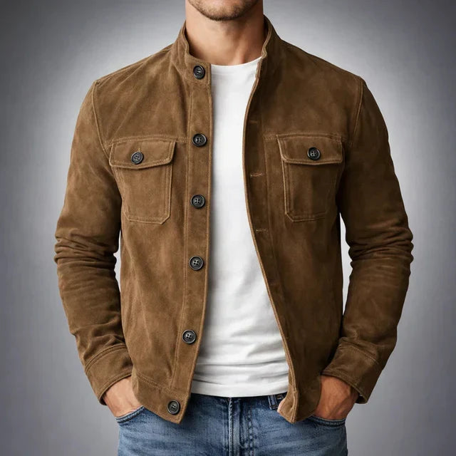 Vellane | Veste Suédée à Poches pour Homme Marc