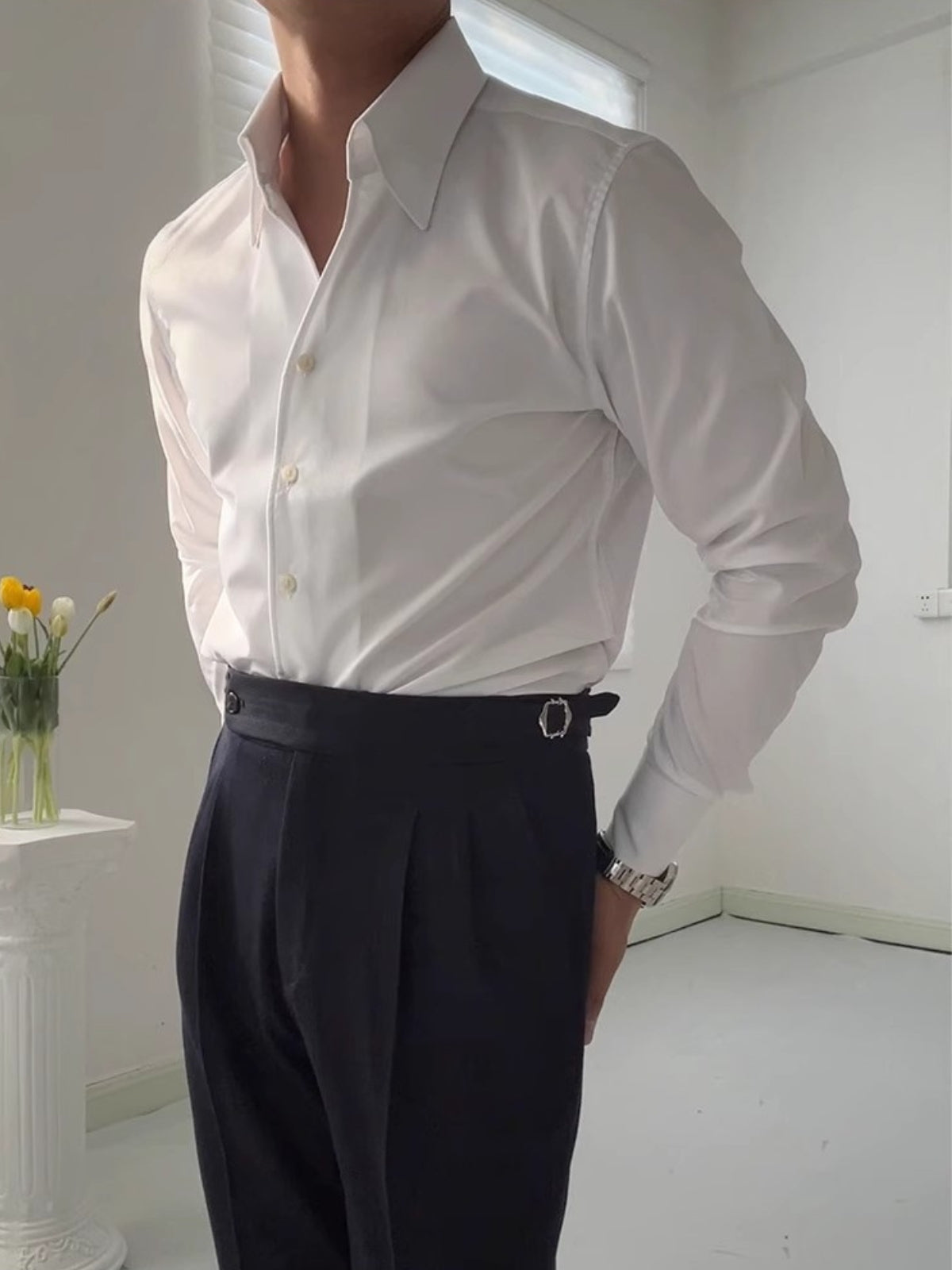 VELLANE | CHEMISE ATHLÉTIQUE ITALIENNE POUR HOMME EN BAMBOU