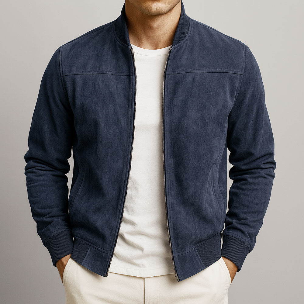 Vellane | Blouson Bomber Aspect Suédé pour Homme Antoine
