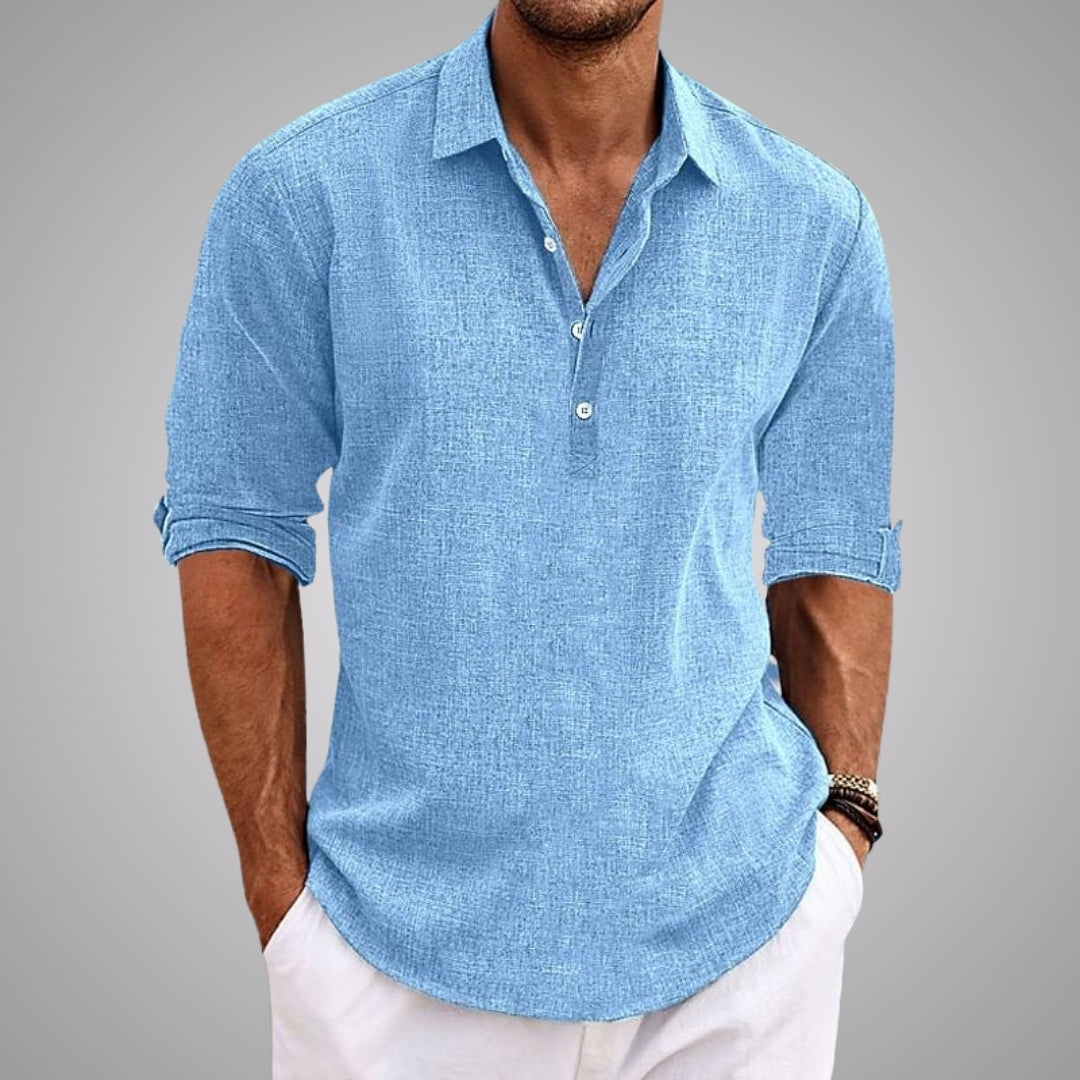 Vellane | Chemise Texturée Demi-Boutonnée pour Homme Thierry
