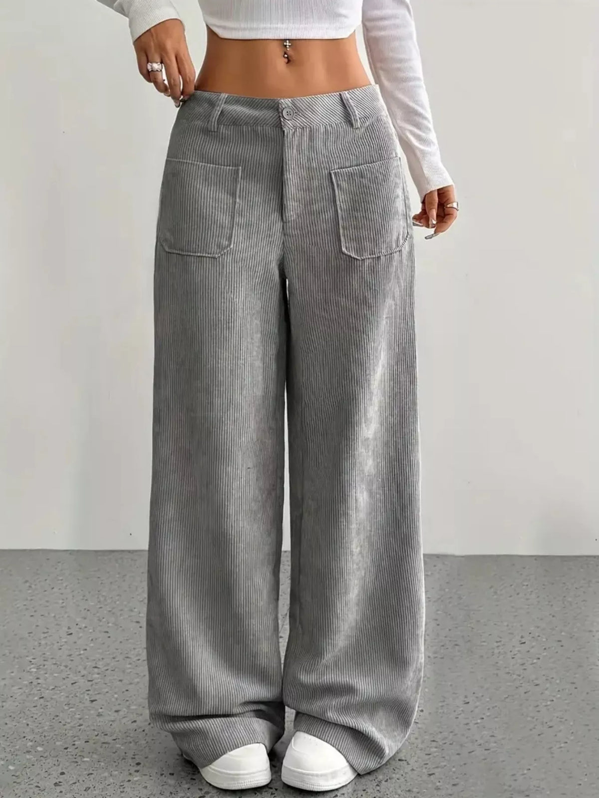 Wide Leg Corduroy Pants