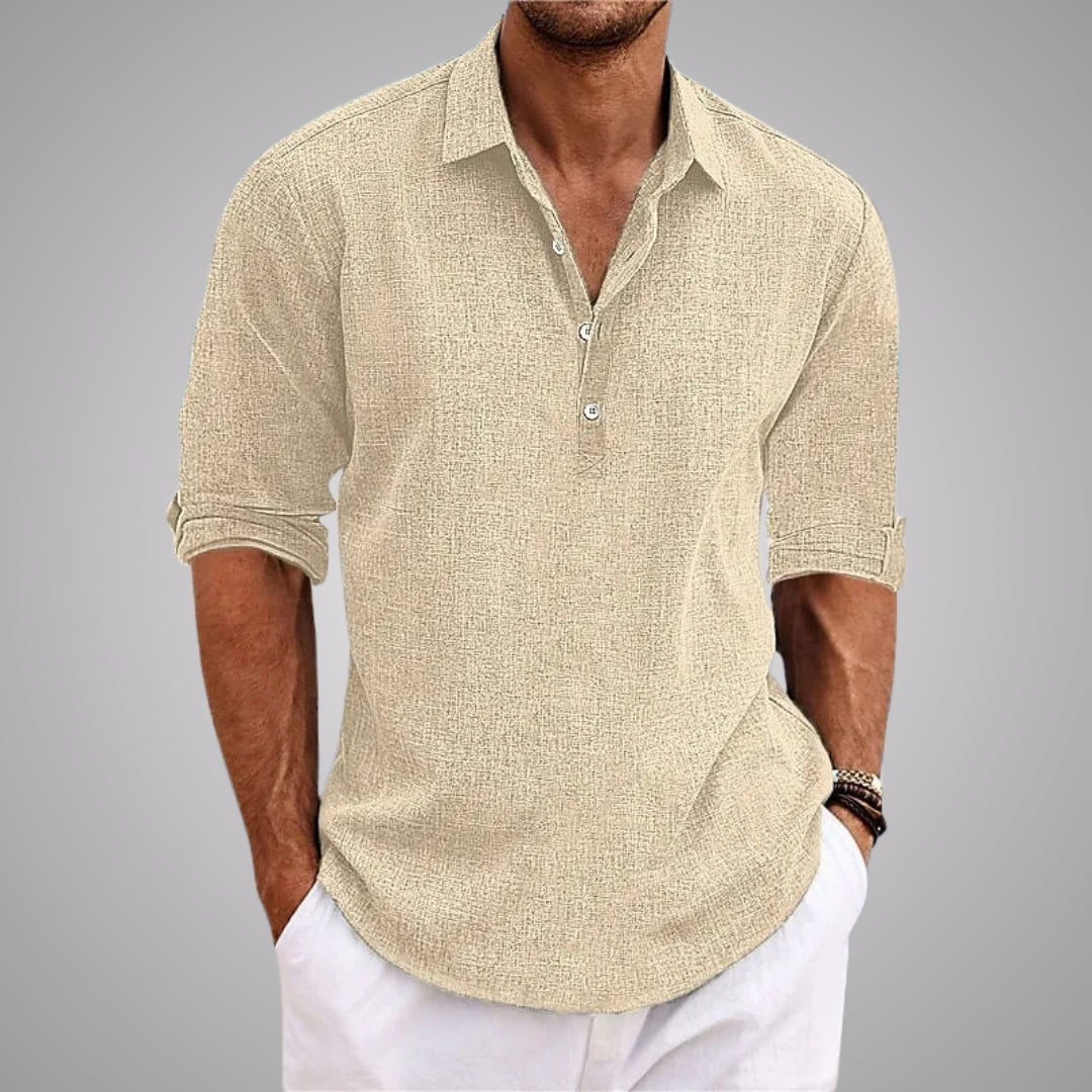 Vellane | Chemise Texturée Demi-Boutonnée pour Homme Thierry