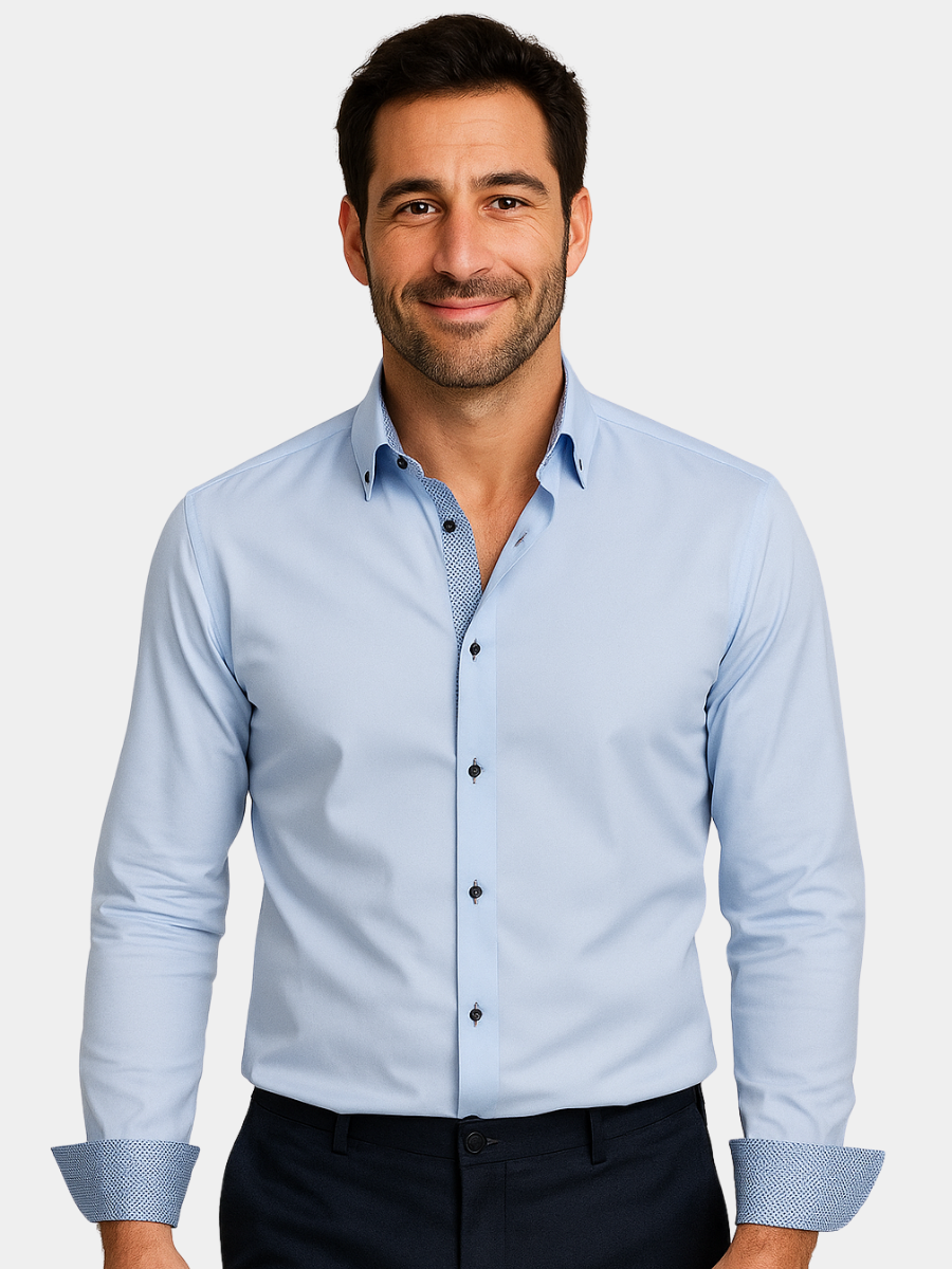 VELLANE | CHEMISE ÉLÉGANTE LÉGÈRE AVEC DÉTAILS CONTRASTÉS