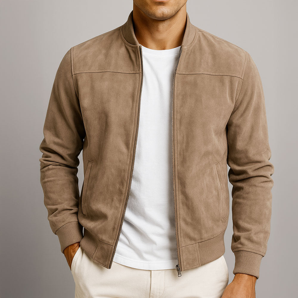 Vellane | Blouson Bomber Aspect Suédé pour Homme Antoine