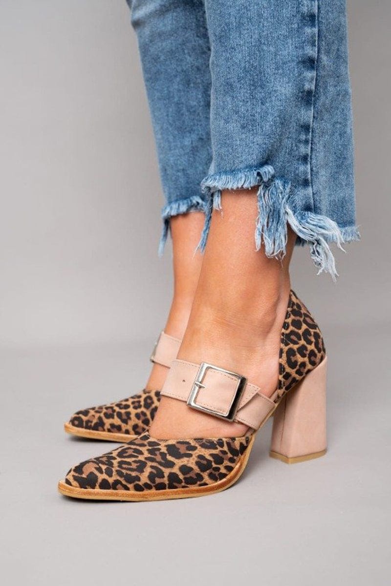 Ilana™ | Talons bloc avec un audacieux imprimé léopard