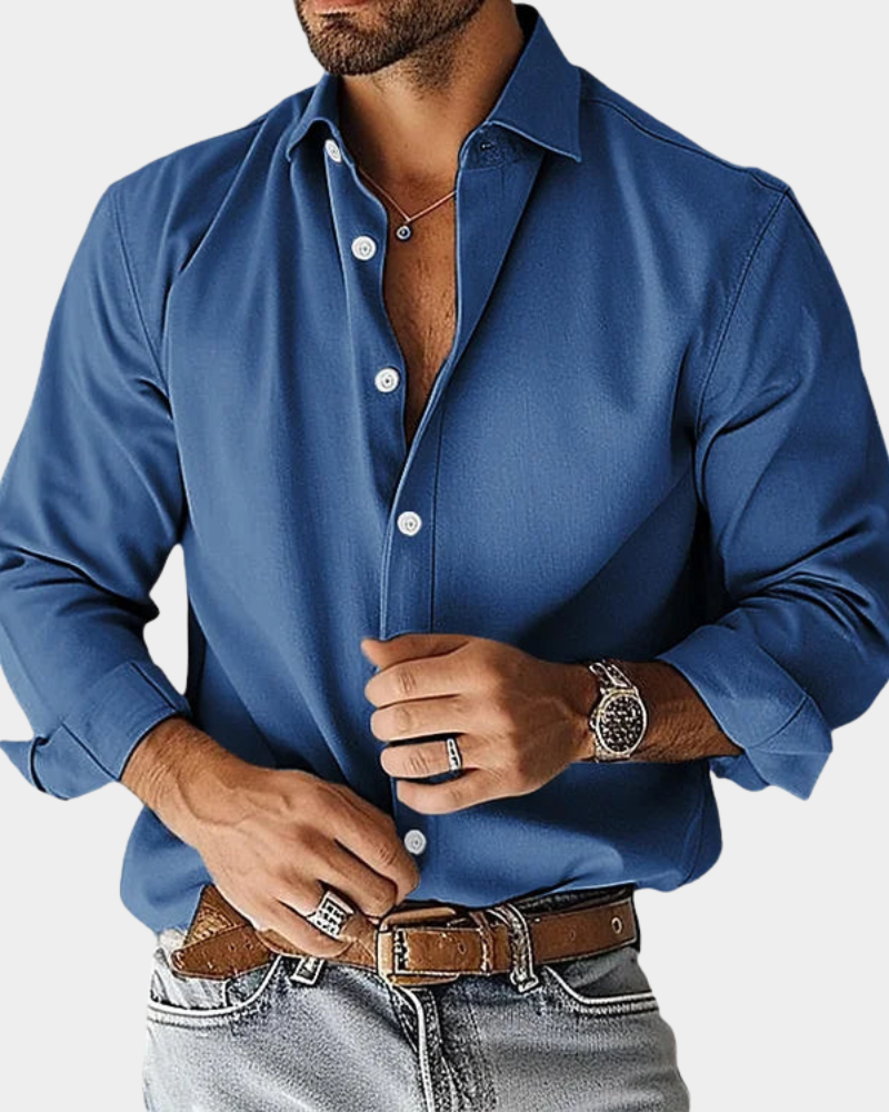 VELLANE | CHEMISE BOUTONNÉE ÉTIREMENT COUPE SLIM POUR HOMME