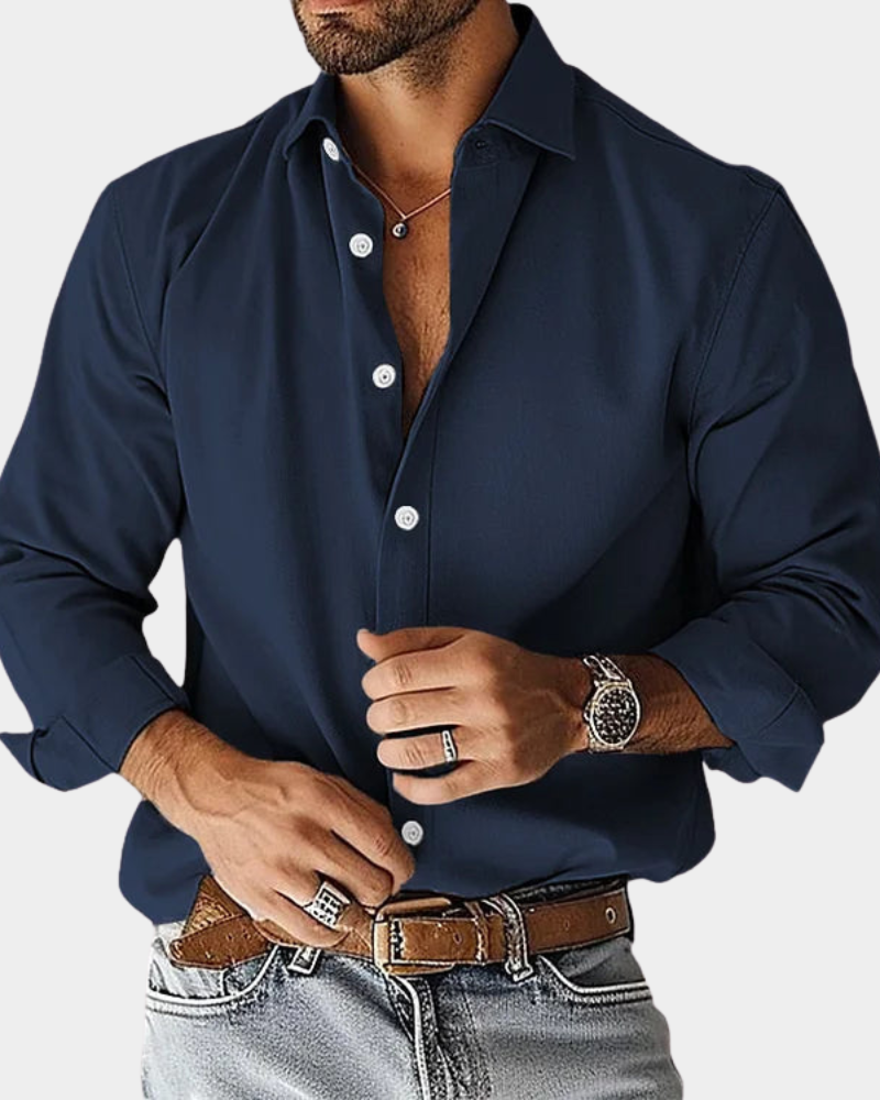 VELLANE | CHEMISE BOUTONNÉE ÉTIREMENT COUPE SLIM POUR HOMME
