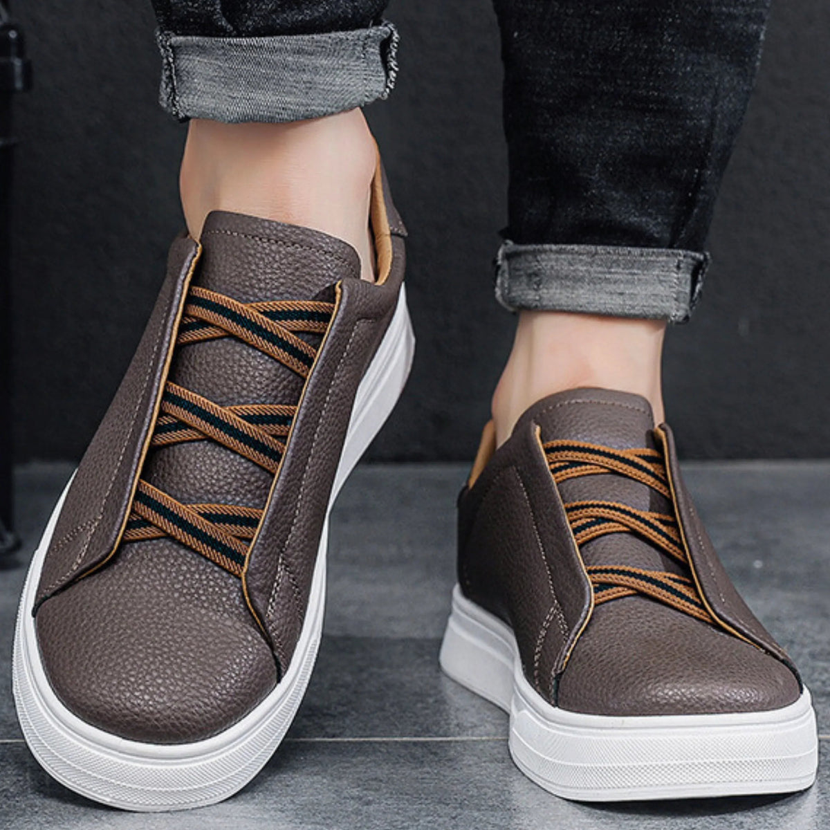 Vellane | Baskets à Enfiler pour Homme Pierre