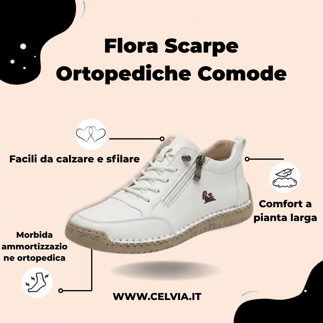 Flora Chaussures Orthopédiques Confortables avec Fermeture Éclair