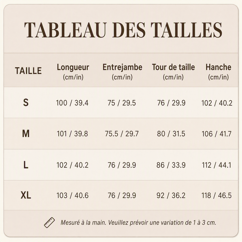 Pantalon large décontracté coupe relax pour femme