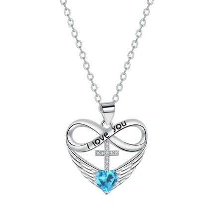 Éternelle™ — Collier cœur infini pierre de naissance