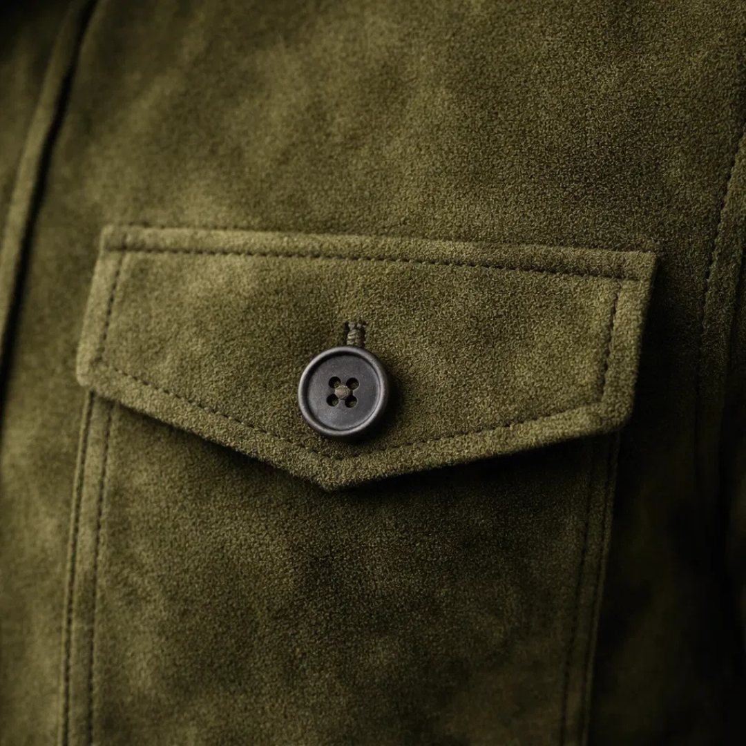 Vellane | Veste Suédée à Poches pour Homme Marc