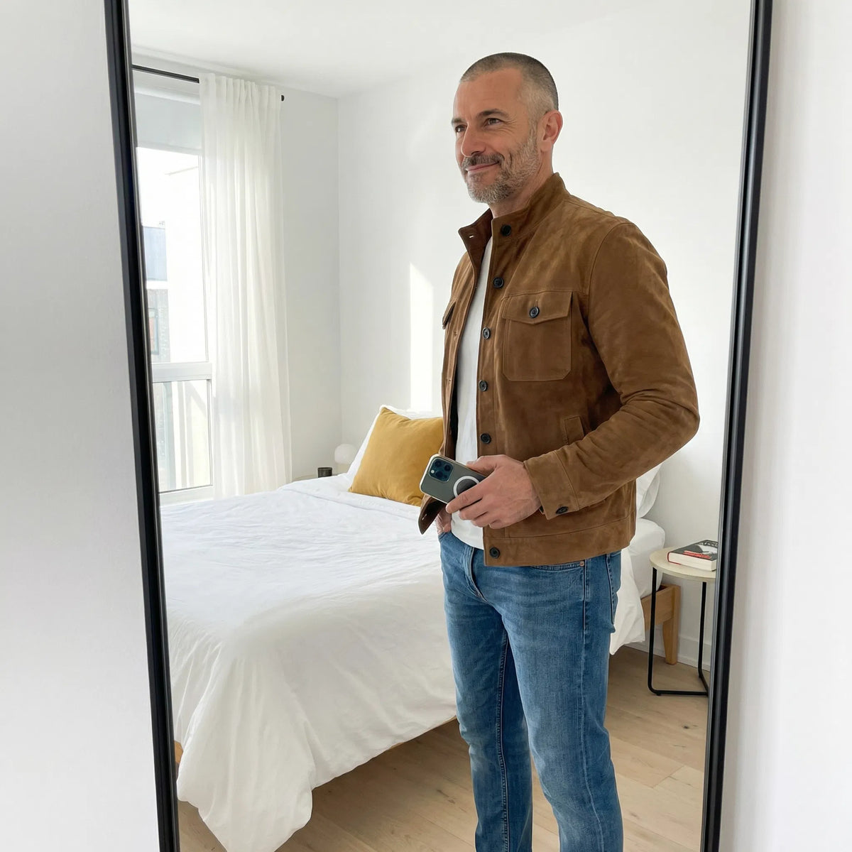 Vellane | Veste Suédée à Poches pour Homme Marc