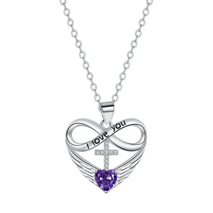 Éternelle™ — Collier cœur infini pierre de naissance