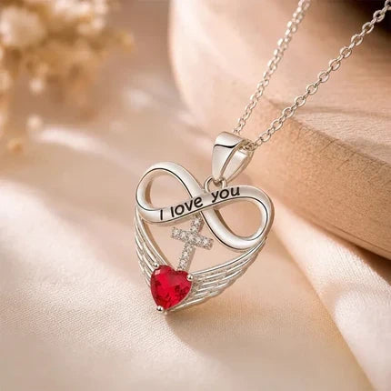 Éternelle™ — Collier cœur infini pierre de naissance