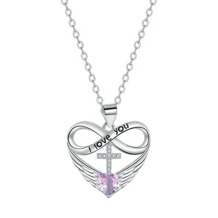 Éternelle™ — Collier cœur infini pierre de naissance