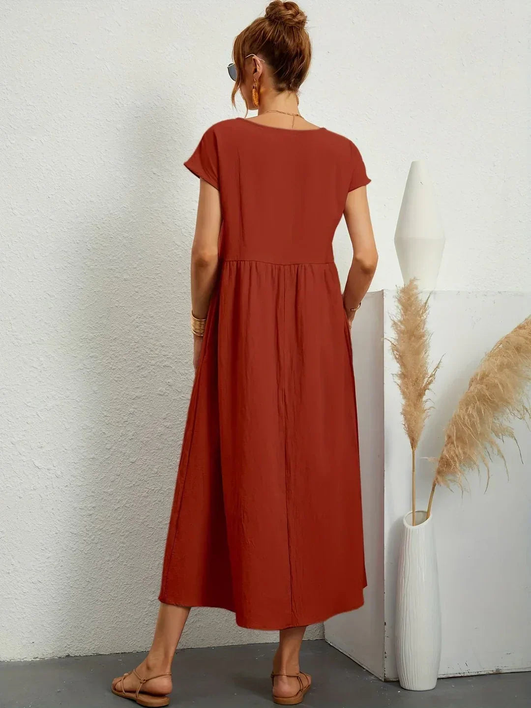 Gabrielle™ | Robe midi fluide élégance intemporelle