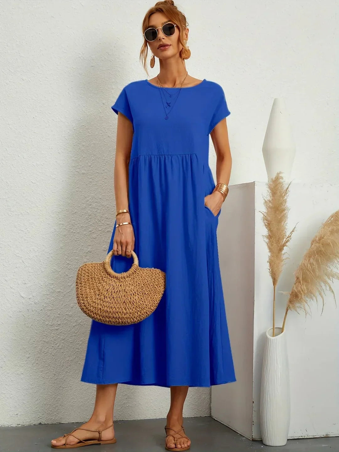 Gabrielle™ | Robe midi fluide élégance intemporelle