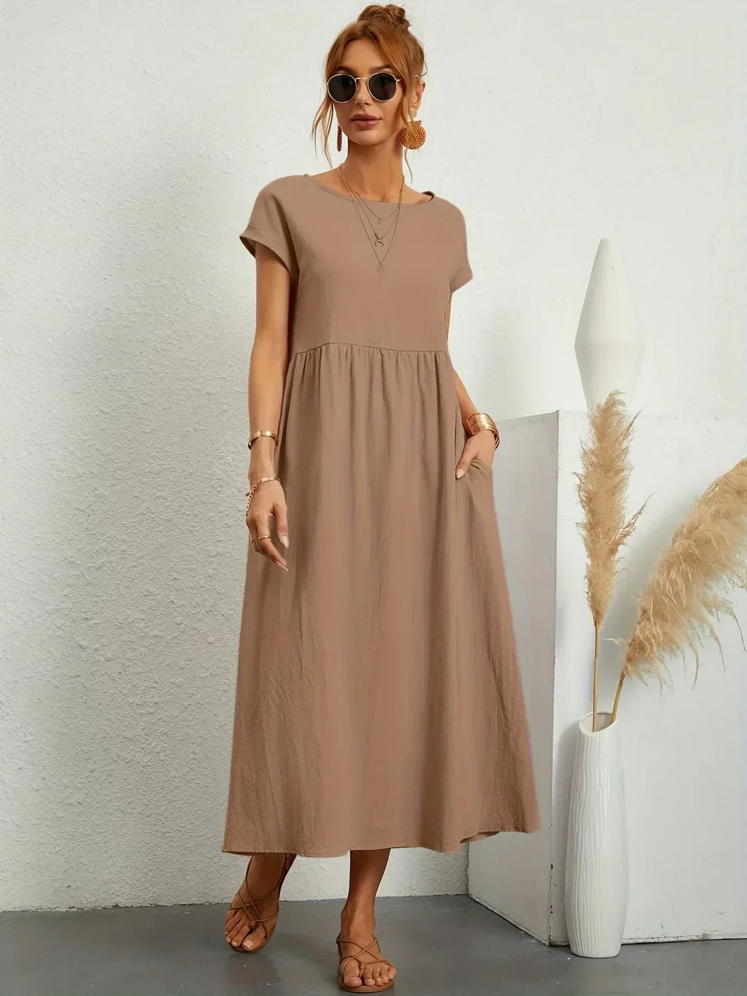 Gabrielle™ | Robe midi fluide élégance intemporelle