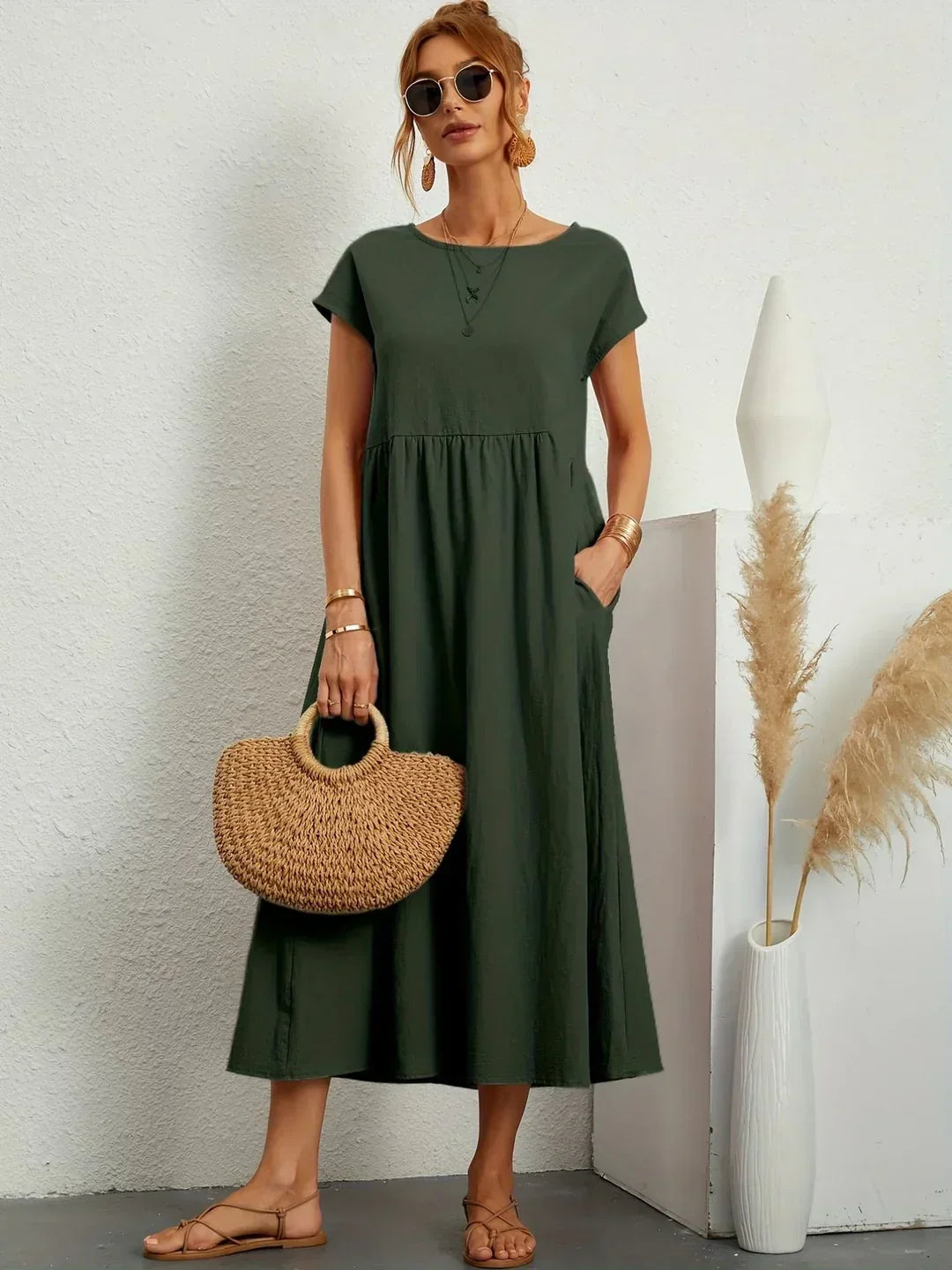 Gabrielle™ | Robe midi fluide élégance intemporelle