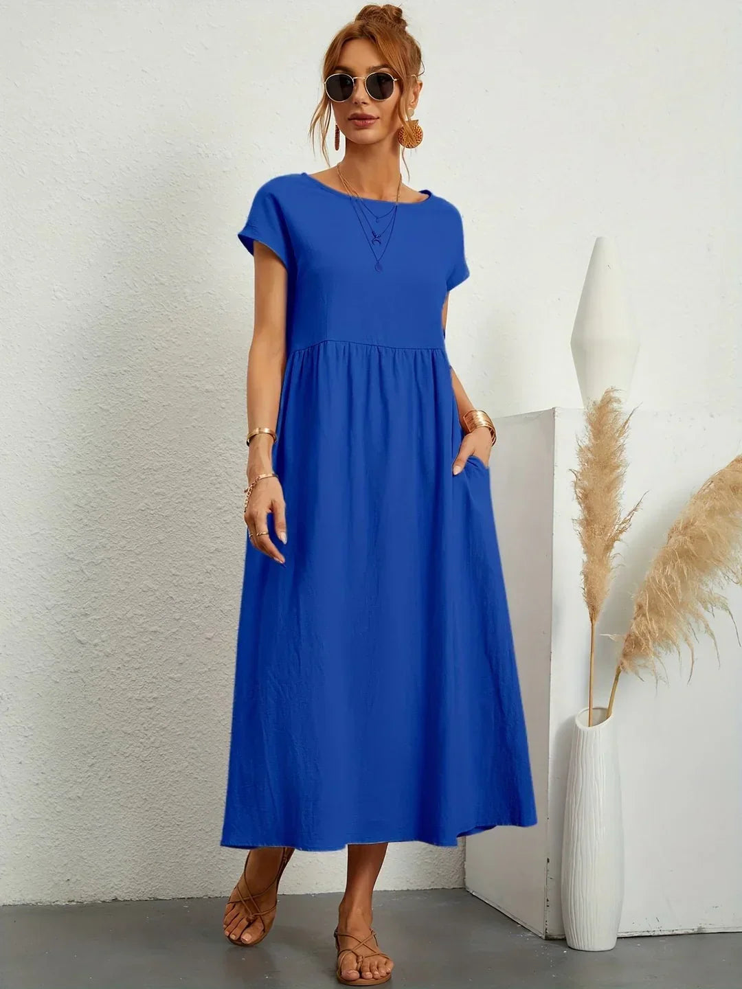 Gabrielle™ | Robe midi fluide élégance intemporelle