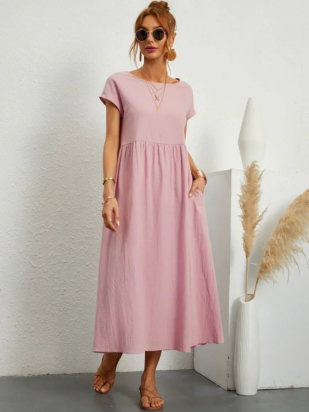 Gabrielle™ | Robe midi fluide élégance intemporelle