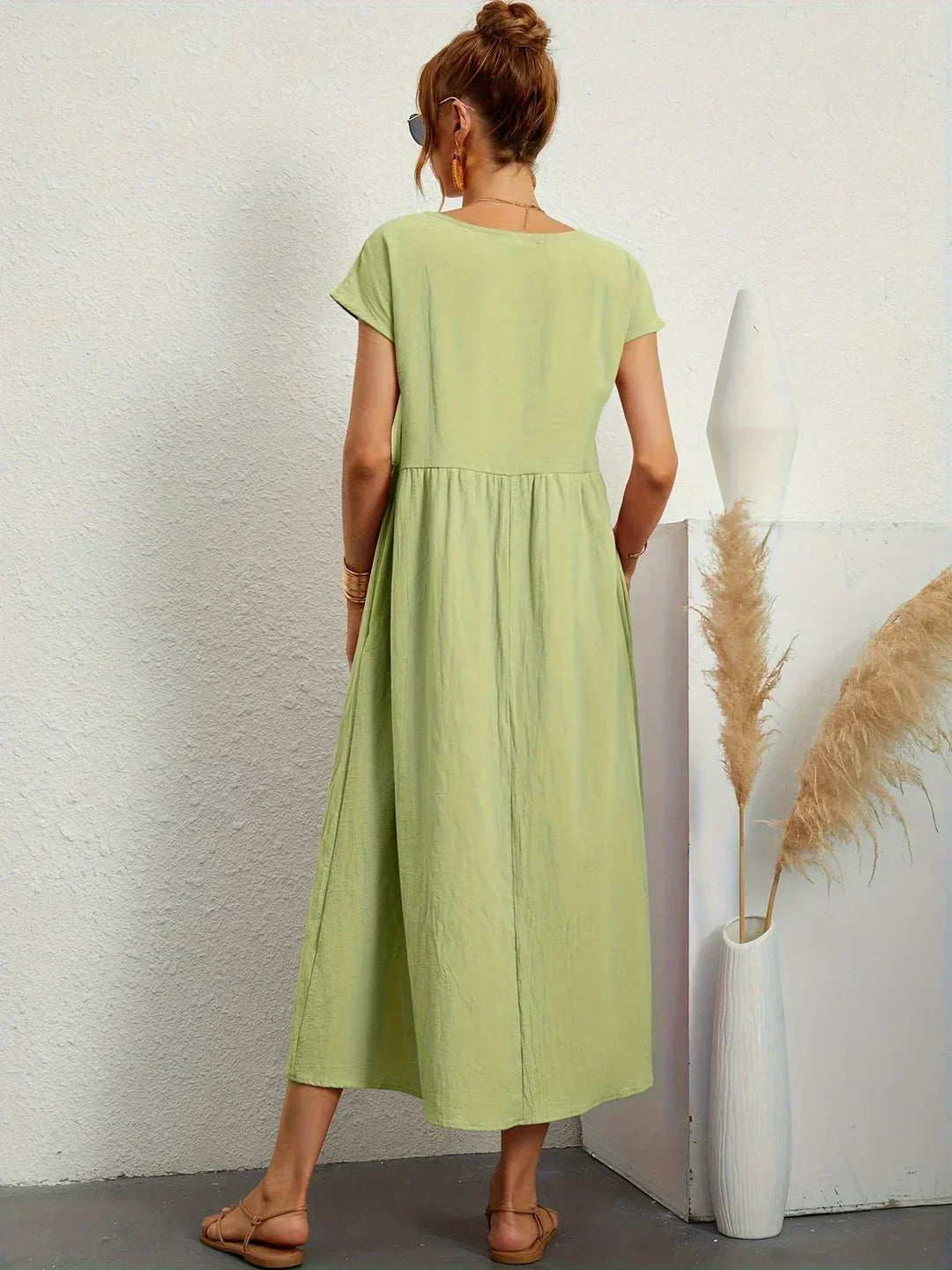 Gabrielle™ | Robe midi fluide élégance intemporelle
