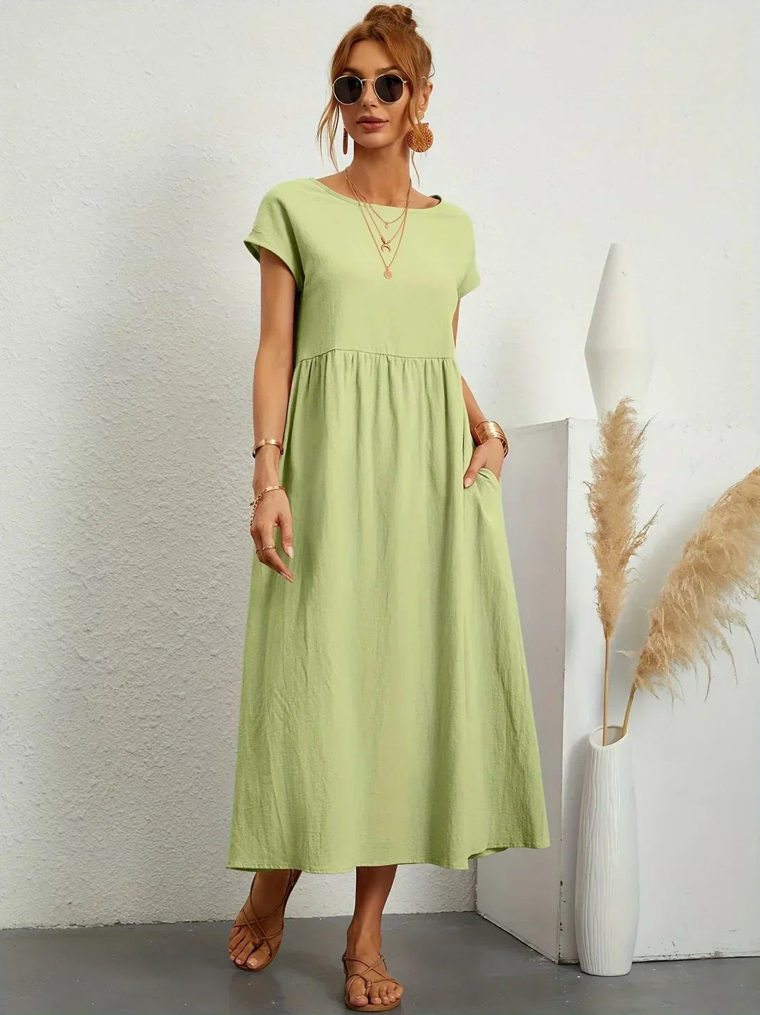 Gabrielle™ | Robe midi fluide élégance intemporelle