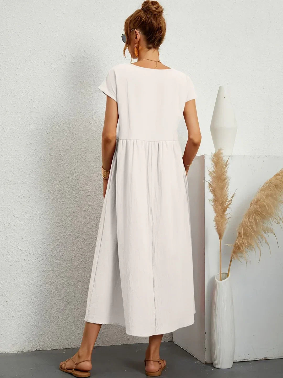 Gabrielle™ | Robe midi fluide élégance intemporelle