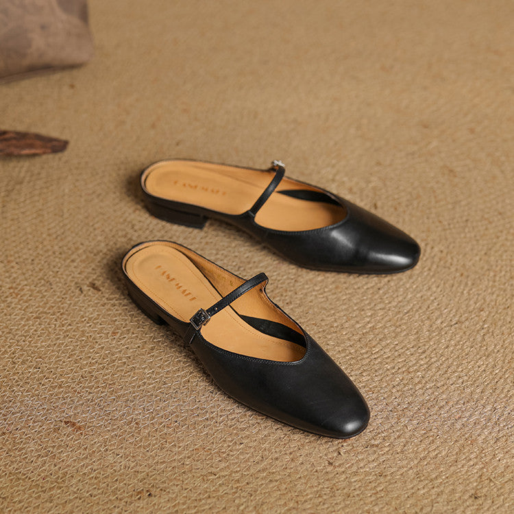 Bianca | Mules Mary Jane à Bout Amande