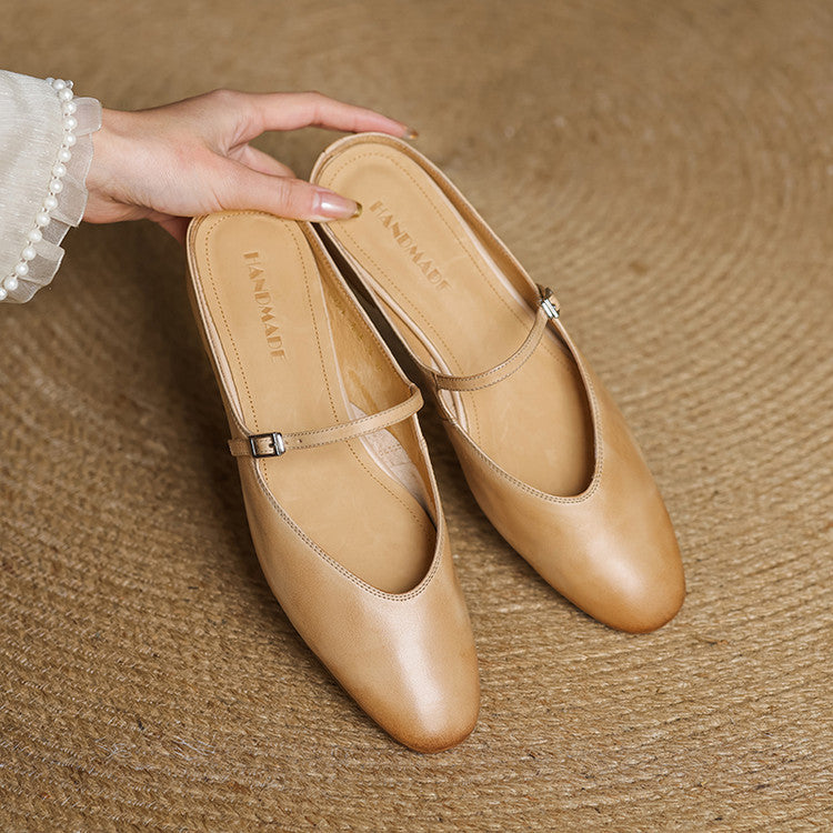 Bianca | Mules Mary Jane à Bout Amande