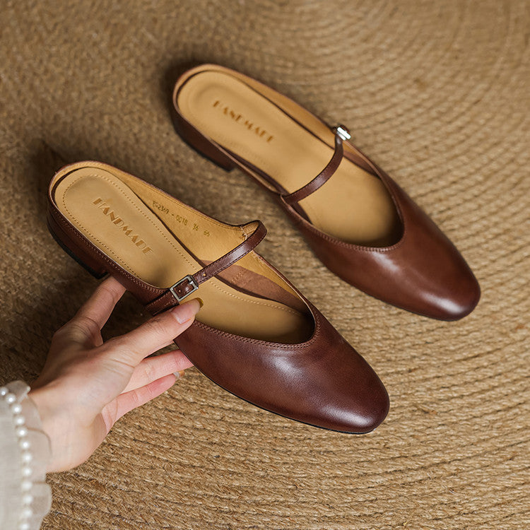 Luciana | Mules Mary Jane à Pointe Amande