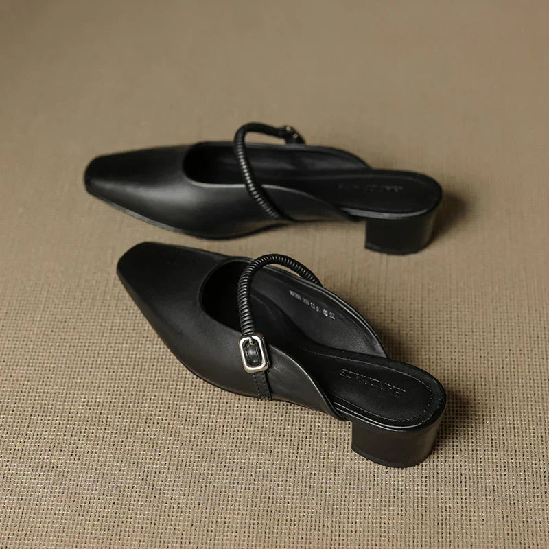 Lisa | Mules Mary Jane à Bout Carré