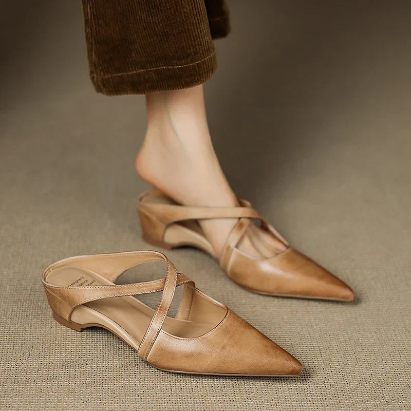 Carmela | Mules à Pointe avec Cintres Croisés