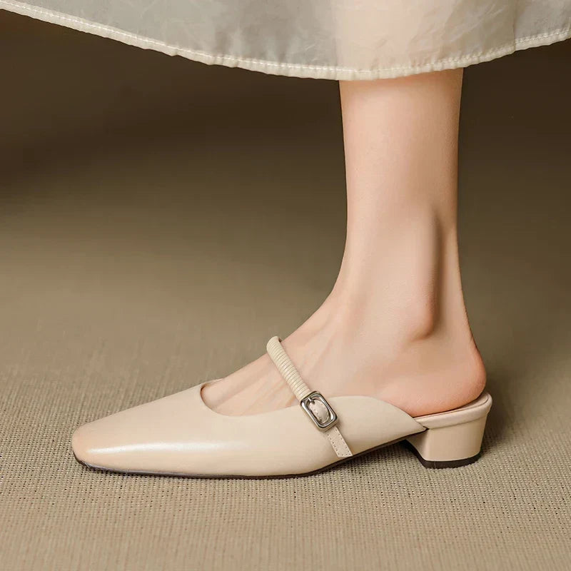 Lisa | Mules Mary Jane à Bout Carré